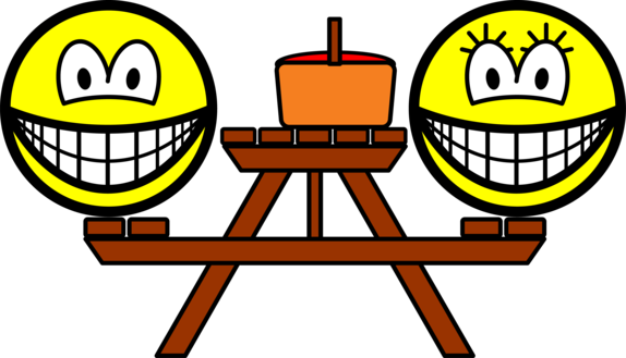 Picnic table smile